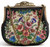 Antique JB & CO petit point floral tapestry bag purse mirror AUSTRIA 1920's NEW back view