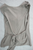 SATCH taupe 100% silk sleeveless ruffled v-neck blouse top size 10 EUC back view