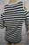 SEED HERITAGE black white striped cut out shoulder 3/4 sleeve top size S EUC back view