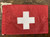 Vintage cloth mini FLAG & METAL SWITZERLAND ensign merchant flag 1970's EVC main view