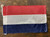 Vintage cloth mini FLAG & METAL NETHERLANDS ensign merchant flag 1970's EVC main view