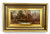 Antique CHARLES (CHAS) YOUNG Colonial Australia bridge oil painting pair C1800's main view POST AND RAIL BRIDGE OVER RIVER