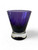 Amethyst purple glass vase flared Art Deco footed heavy front view