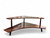 Vintage laminate sofa coffee table two-tiered corner mid-century modern 1950's front view