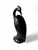 Vintage black crane heron egret bird ceramic sculpture figurine 1980's CHINA back view Vintage black crane heron egret bird ceramic sculpture figurine 1980's CHINA back view