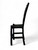 Vintage black cast iron chair sculpture paper weight ladder back 1980's ENGLAND side view