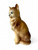 Vintage cat Persian ceramic porcelain sculpture statue figure 1980's AMERICA side view