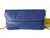 Vintage ROMAN blue 100% leather shoulder bag clutch 1980's AUSTRALIA NWT front view