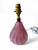Vintage MURANO glass pink table lamp opalescent ribbed SEGUSO 1960's ITALY