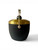 Vintage NOVO INDUSTRIES black gold anodised textured ice bucket 1960's AUSTRALIA side view