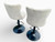 Bar stools FREEDOM grey velvet adjustable swivel French Provincial set of X4 two back view