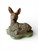 Vintage baby deer fawn statue sculpture concrete cement garden reclining 1960's front view