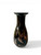 Vintage MURANO VEART black aventurine copper NASON art glass vase 1970's ITALY front view
