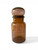 Vintage amber brown glass apothecary jar bubble lid storage 1960's BELGIUM side view