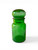 Vintage green glass apothecary jar bubble lid storage handpainted 1960's BELGIUM side view