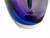 Vintage MURANO purple blue green Sommerso art vase tear drop 1960's ITALY flaw view
