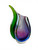 Vintage MURANO purple blue green Sommerso art vase tear drop 1960's ITALY back view