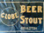 Antique GLOBE BREWING COMPANY pressed tin sign beer stout 1915-1949 AUSTRALIA front view