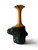 Vintage live edge wooden bud vase bark hand turned organic 1970's AUSTRALIA back view