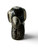 Vintage cloisonné black enamel dog figurine Pekingese handmade 1950's CHINA back view