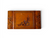 Vintage pagoda carved camphor wooden jewellery box red lined 1950's HONG KONG top view