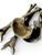 Vintage marcasite sterling silver double deer Bambi fawn brooch 1930's GERMANY close up view
