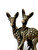 Vintage marcasite sterling silver double deer Bambi fawn brooch 1930's GERMANY close up view
