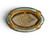 Vintage VERO LEGNO blue gold Florentine wooden tray Florence 1950's ITALY front view