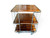 Vintage industrial Dutch station trolley rolling cart drinks bar display shelf front top view