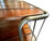 Vintage industrial Dutch station trolley rolling cart drinks bar display shelf close up view 2