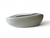 Vintage COLUMBIAN white black trim enamel porcelain bedpan 1930's AMERICA side view