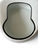 Vintage COLUMBIAN white black trim enamel porcelain bedpan 1930's AMERICA close up view