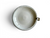Vintage white black trim enamel candle holder wee willie winkie 1950's FRANCE bottom view