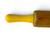 Vintage rolling pin yellow plastic handles solid wood 1970's AUSTRALIA close up view
