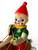 Vintage FUJI PRESS KOGYOSHO circus clown wind-up clockwork toy #556 1950's JAPAN close up view