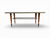 Vintage faux marble glass top coffee table mid-century modern 1950's ITALY side view