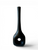Matt black cast aluminium metal hollow moonflask donut vase Japandi minimalist main view