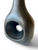 Matt black cast aluminium metal hollow moonflask donut vase Japandi minimalist close up view