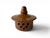 Antique BENDIGO POTTERY brown 1pt Langley Ware coffee pot jug 1920's AUSTRALIA side view