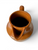 Antique BENDIGO POTTERY brown 1pt Langley Ware coffee pot jug 1920's AUSTRALIA close up view