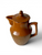 Antique BENDIGO POTTERY brown 1pt Langley Ware coffee pot jug 1920's AUSTRALIA main view