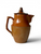 Antique BENDIGO POTTERY brown 1pt Langley Ware coffee pot jug 1920's AUSTRALIA side view