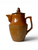 Antique BENDIGO POTTERY brown 1pt Langley Ware coffee pot jug 1920's AUSTRALIA front view