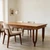 Vintage ROSANDO dining table mid-century blackbean extension 1950's AUSTRALIA staged view
