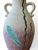 Vintage NAPCO ceramic vase speckled textured fat lava atomic 1960's JAPAN close up view