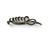 Vintage marcasite sterling silver feather plume brooch Art Deco 1970's THAILAND back view