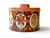 Vintage MRS LELAND'S GOLDEN BUTTER BITS leaf tin confectionery 1950's AMERICA side view