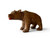 Antique black forest carved walking bear wood figurine steel eyes 1890's SWISS main view