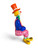 Vintage LOS GATOS paper mache circus clown figure shelf sitter 1970's MEXICO side view