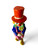 Vintage LOS GATOS paper mache circus clown figure shelf sitter 1970's MEXICO top view